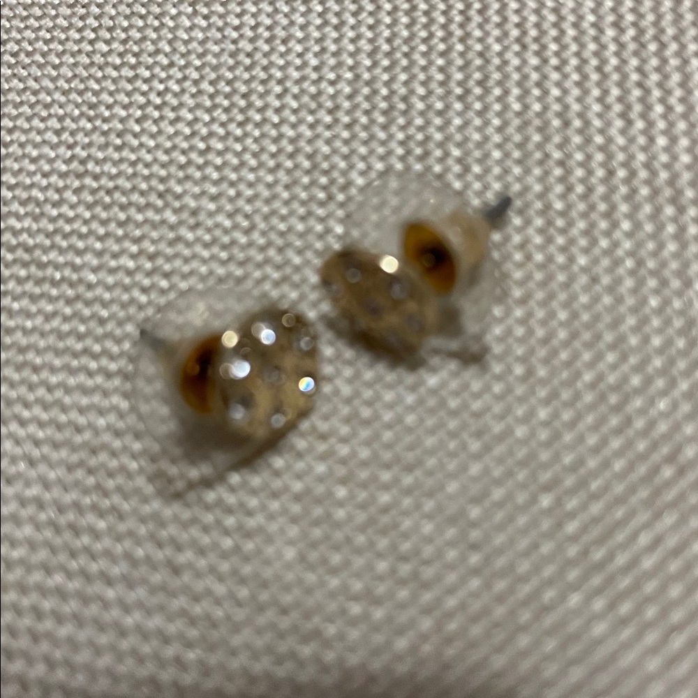 Gold Sparkle Earrings - Picture 8 of 11